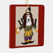 Basset Hound vogelverschrikker Keramisch Ornament (Rechts)