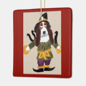 Basset Hound vogelverschrikker Keramisch Ornament (Links)