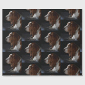 Basset Hound wachten tot je thuiskomt Cadeaupapier (Vlak)