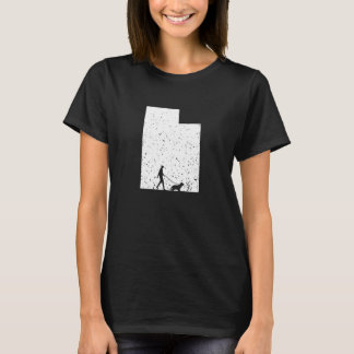 Basset Hound Walking Utah Dog T-shirt