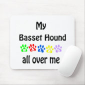 Basset Hound Wandelingen Ontwerp Muismat (Met muis)