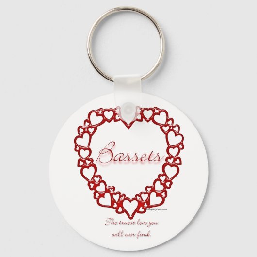 Basset Hound Ware Liefde - Sleutelhanger (Voorkant)