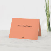 Basset Hound Warm Sinaasappel Bedankt Card (Achterkant)