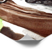 Basset Hound Waterverf Art Prints (Hoek)