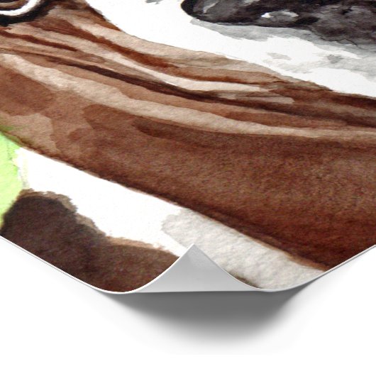 Basset Hound Waterverf Art Prints (Hoek)