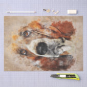 Basset Hound Waterverf-ontkoppeling Tissuepapier (Craft)