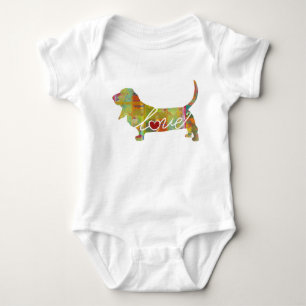 Basset Hound-Waterverf Romper