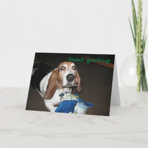 Basset hound wenskaart kaart