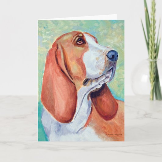 Basset Hound-Wenskaarten Kaart (Voorkant)