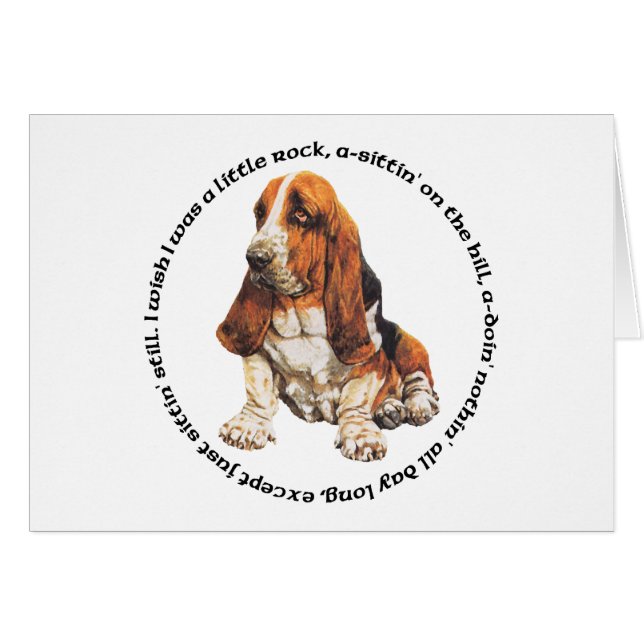 Basset Hound Wensliedje (Voorkant Horizontaal)