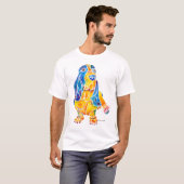 Basset Hound Whimsical Art T-shirt (Voorkant volledig)