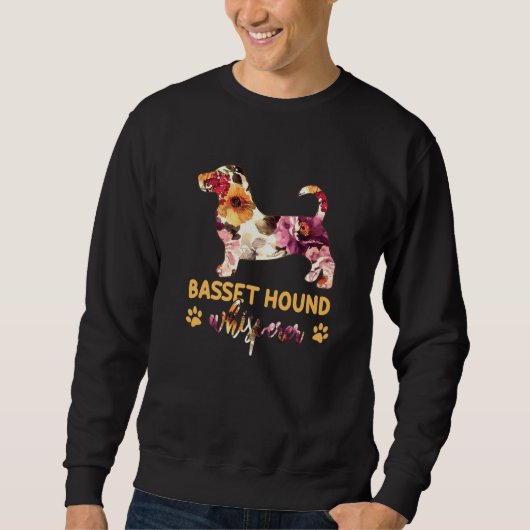Basset Hound Whisperer Flower Dog Trui (Voorkant)