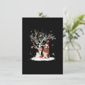 Basset Hound Winter Sneeuwboom - Kerstwinter Kaart (Staand voorkant)
