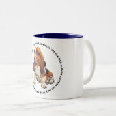 Basset Hound Wishing Ditty Tweekleurige Koffiemok (Voorkant rechts)