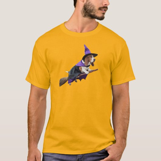 Basset Hound Witch T-shirt (Voorkant)