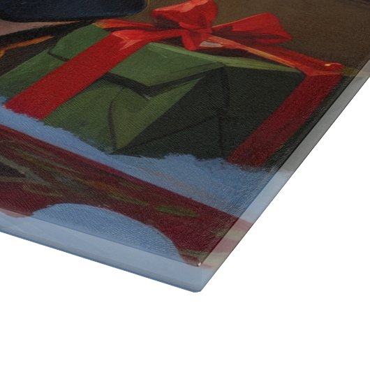 Basset Hound With Christmas Lights Holiday  Snijplank (Hoek)