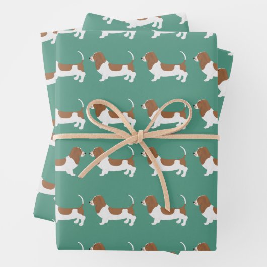 Basset Hound Wrapping Paper Sheets (In situ)