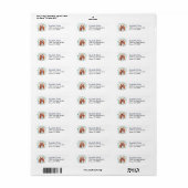 Basset Hound Wreatreturn Address Etiket (Full Sheet)