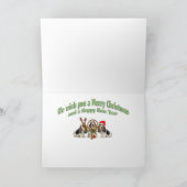 Basset Hound Xmas Bark Herald Angels kaart (Binnen)