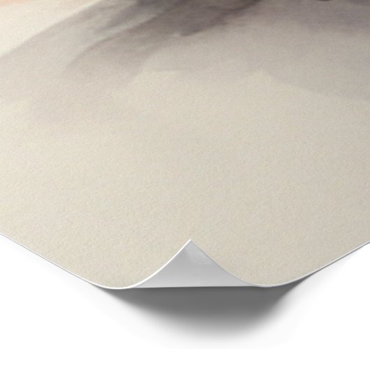 Basset Hound zittend op skateboard Poster (Hoek)