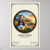 Basset Hound Zoölogie Serie Poster (Voorkant)