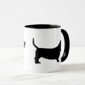 Basset Hound (zwart) Mok (Voorkant rechts)