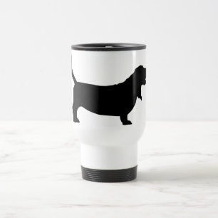 Basset Hound (zwart) Reisbeker