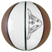 basset hound zwart wit eenvoudig puppy hondenogen basketbal (Verticaal)