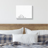 basset hound zwart wit eenvoudig puppy hondenogen canvas afdruk (Insitu (Slaapkamer))