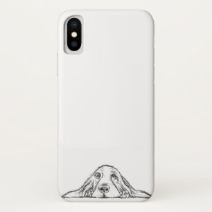 basset hound zwart wit eenvoudig puppy hondenogen Case-Mate iPhone case