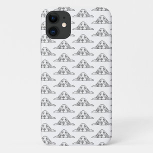 basset hound zwart wit eenvoudig puppy hondenogen Case-Mate iPhone case