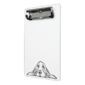 basset hound zwart wit eenvoudig puppy hondenogen  mini klembord (Angled2)