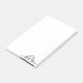 basset hound zwart wit simpele puppy hond ogen post-it® notes (Schuin)