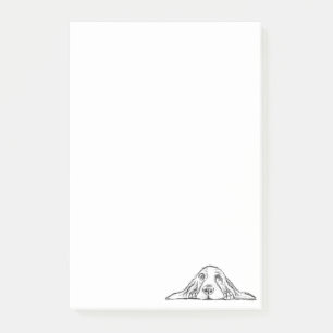 basset hound zwart wit simpele puppy hond ogen post-it® notes
