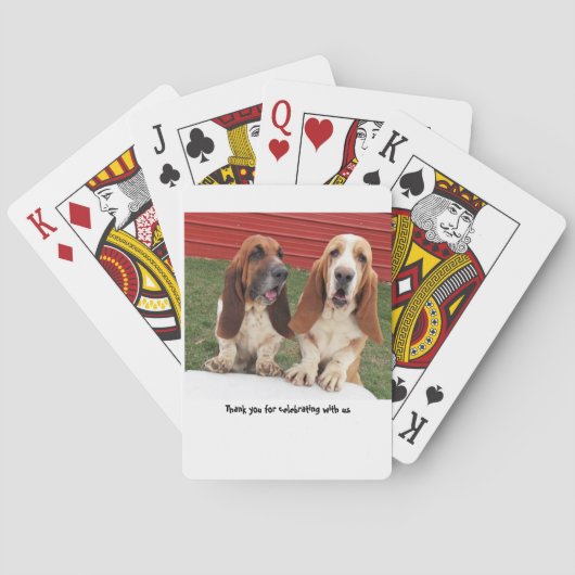 Basset houndbruiloft voor speelkaarten (Achterkant)