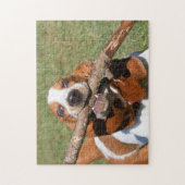 Basset Houndgeluk is een teken Legpuzzel (Verticaal)