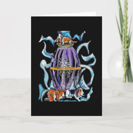 Basset Hounds & Bows - Plain Kaart