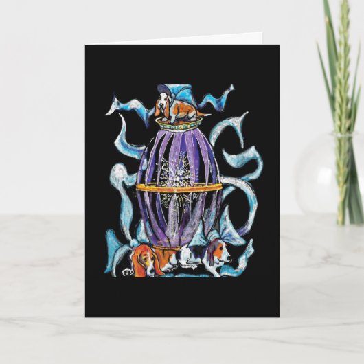 Basset Hounds & Bows - Plain Kaart (Voorkant)