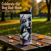 Basset Hound's grijswaarden bloemensnooze Thermosbeker