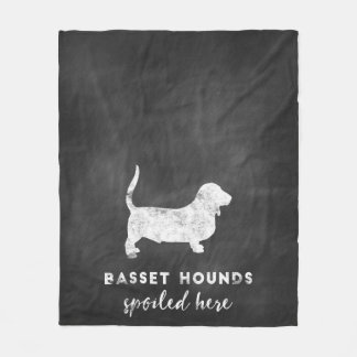 Basset Hounds hier  Chalkboard Fleece Deken