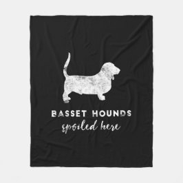 Basset Hounds hier  Chalkboard Fleece Deken