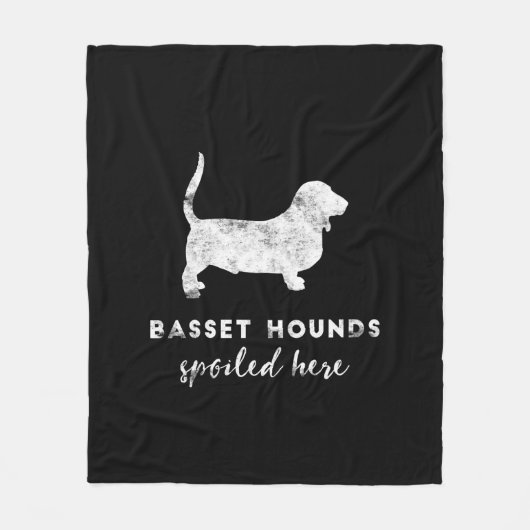 Basset Hounds hier  Chalkboard Fleece Deken (Voorkant)