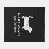 Basset Hounds hier  Chalkboard Fleece Deken (Voorkant (Horizontaal))