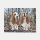 Basset Hounds in de Bossen deurmat (Voorkant)