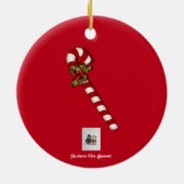 Basset Hounds in de sneeuw op kerstversiering Keramisch Ornament (Achterkant)