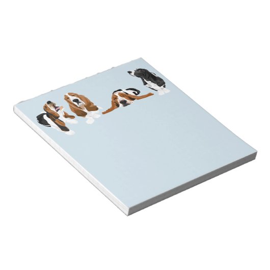Basset Hounds Notitieblok (Schuin)