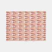 Basset Hounds Pattern Cozy Fleece Blanket (Voorkant (Horizontaal))