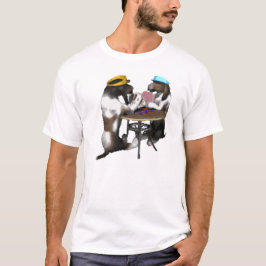 basset hounds_play poker - t-shirt