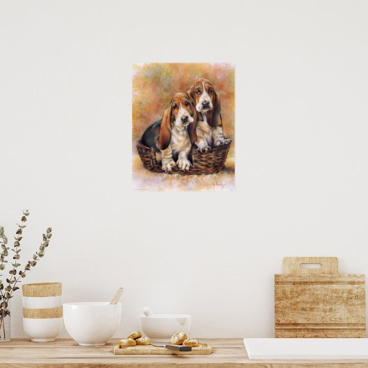 Basset Hounds Poster (Keuken)