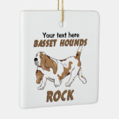 bassET HOUNDS ROCK ALL Keramisch Ornament (Rechts)